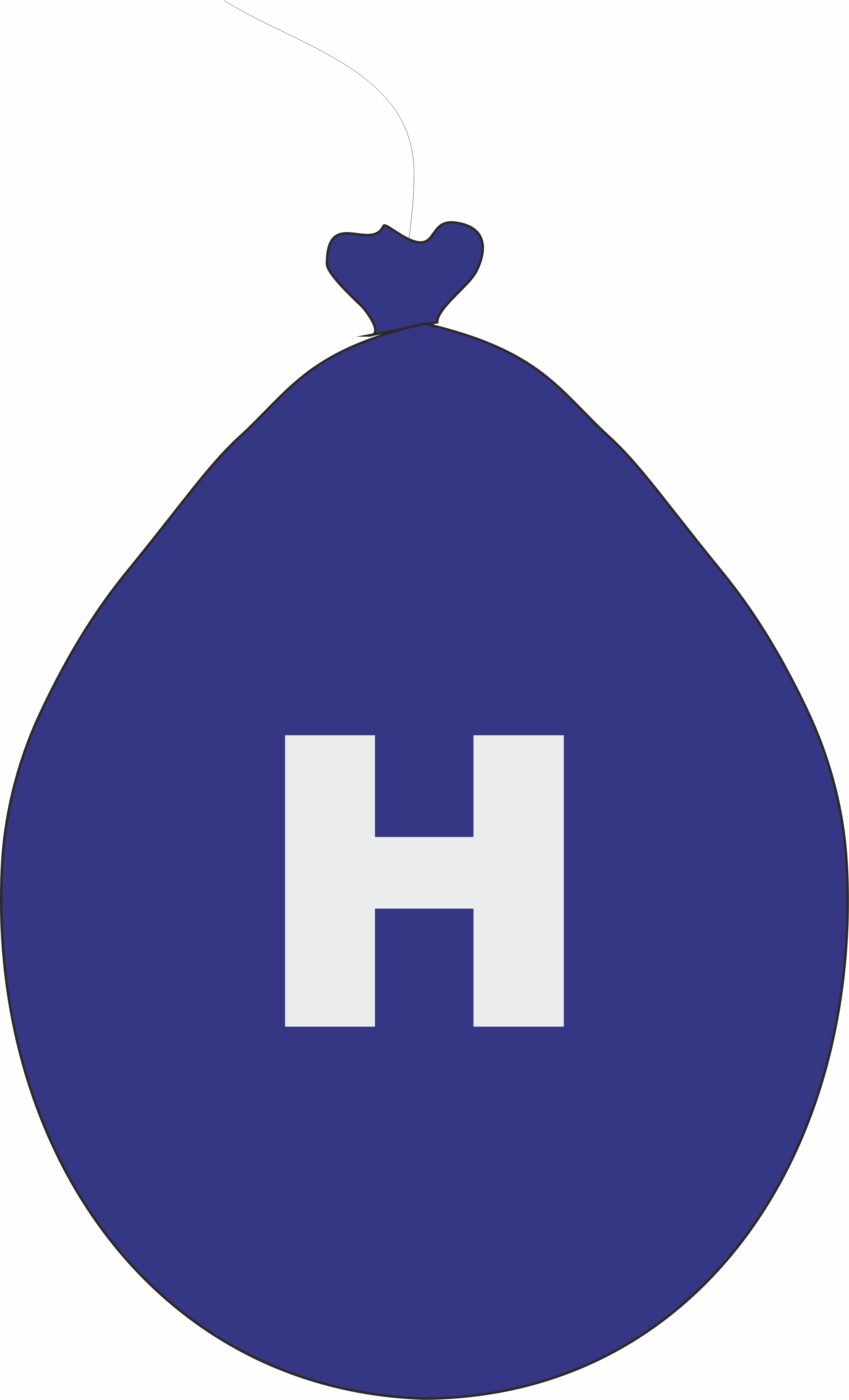 Balónek písmeno H modré